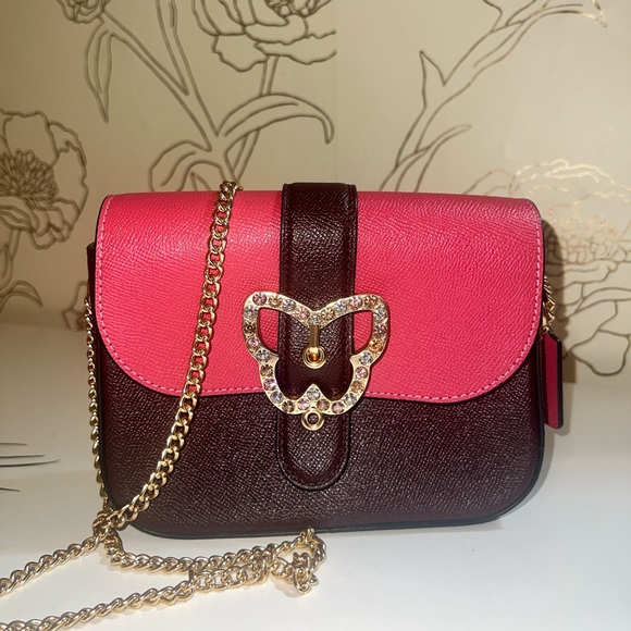 COACH authentic burgundy two tone butterfly purse